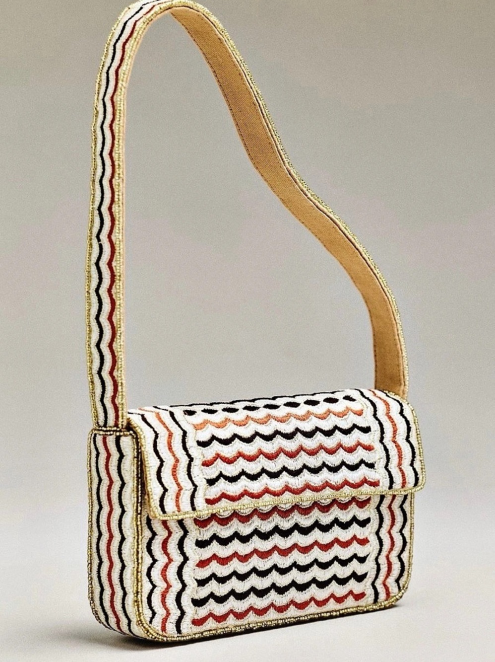 Anthropologie Maeve Fiona Beaded Bag: Geometric Edition
